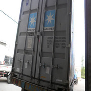 Equipment from China. Shipping containers and cargo