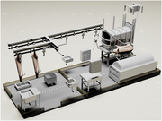 Mini slaughterhouse (cattle,  pigs,  sheep,  rabbits,  poultry)