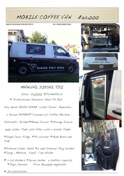 MOBILE COFFEE VAN  $65, 000  No Franchise 